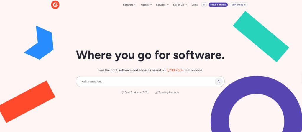 G2 homepage screenshot