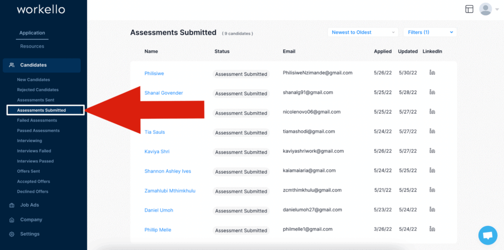 writer assessment received