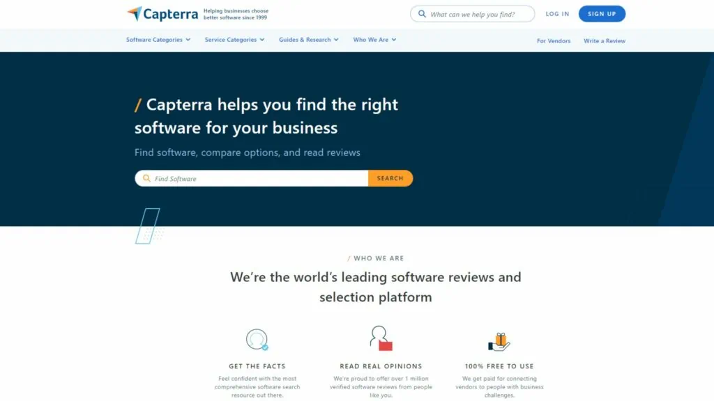 capterra software review site