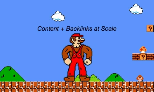 content and backlinks at scale