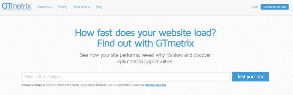 GTMetrix speed audit