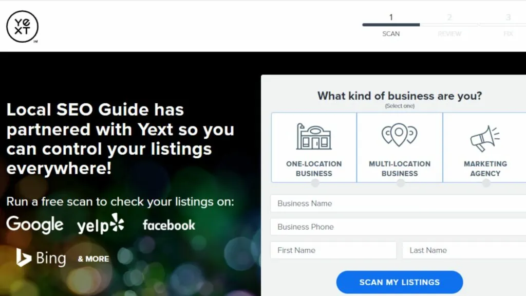 Yext local SEO platform