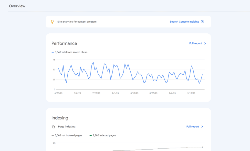 google search console
