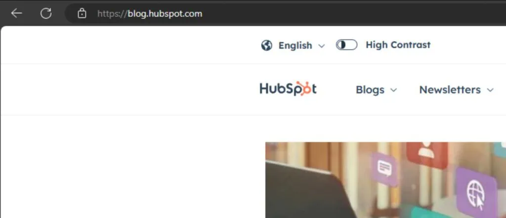 HubSpot blog subdomain