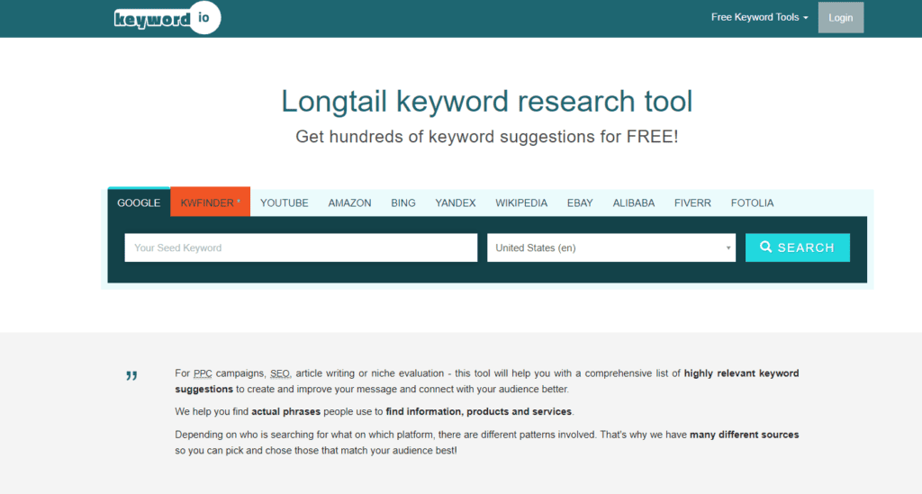 longtail keyword search