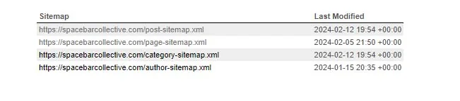 Spacebar Collective XML sitemap