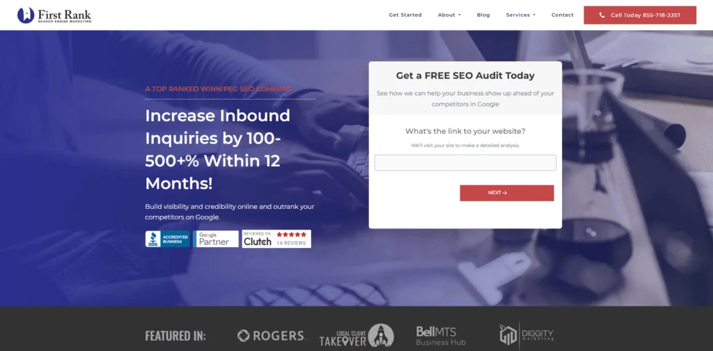 first rank seo homepage