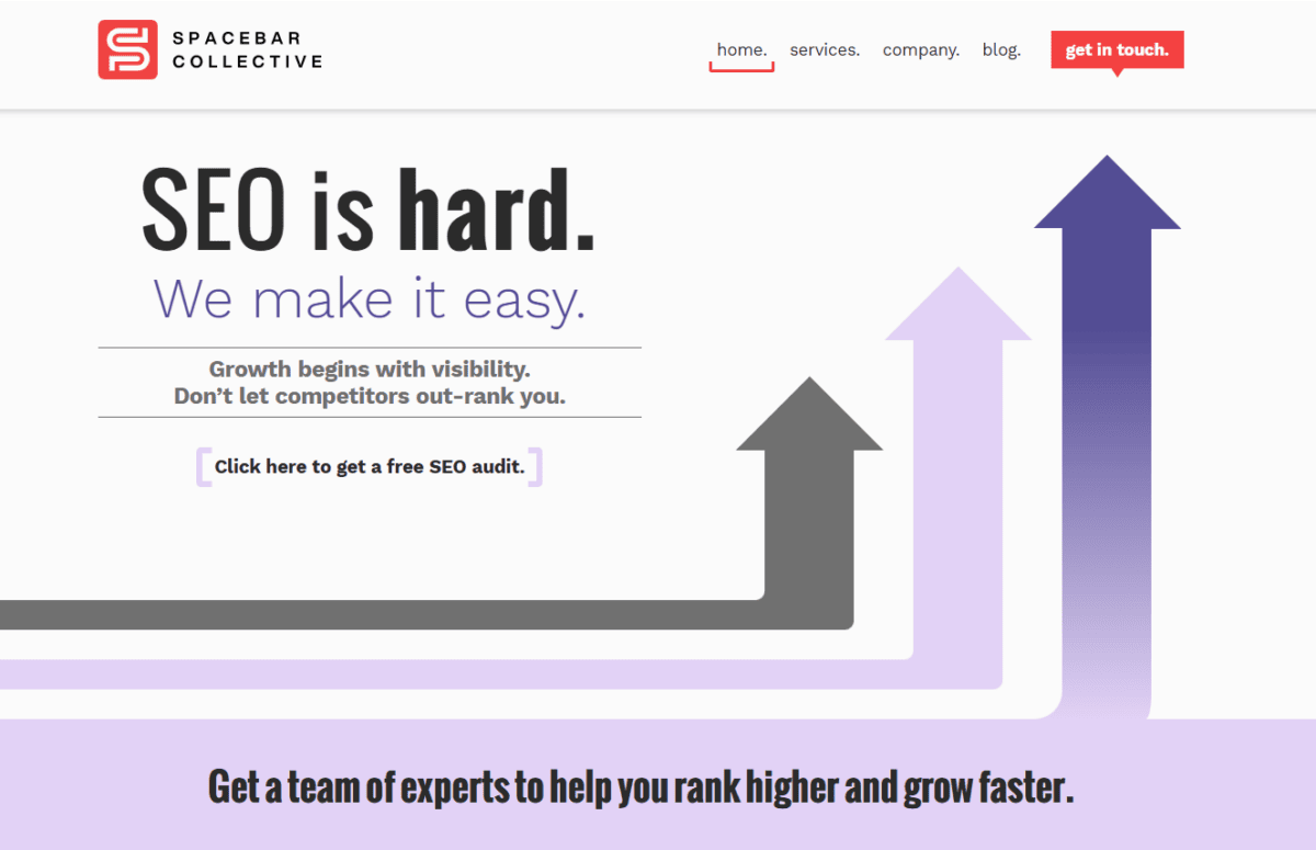 spacebar collective homepage