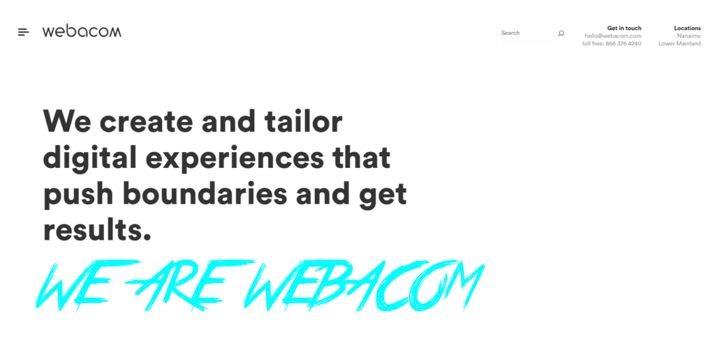 webacom homepage