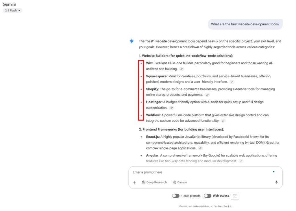 LLM SEO example